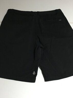 Volcom Chino Shorts Mens Size 36 Black Skate Streetwear